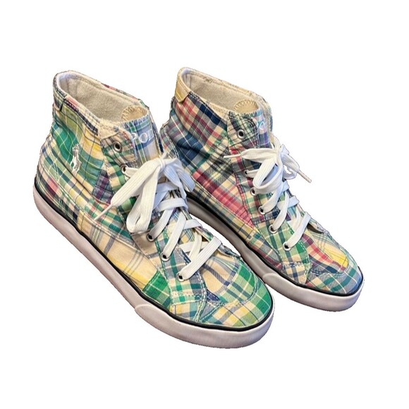 Rare Polo By Ralph Lauren Brisbane Multicolor Sneakers 6 Men’s 8 Women’s - Picture 2 of 15